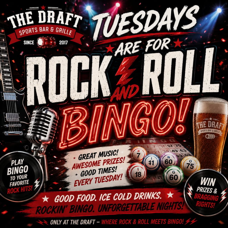 Join us for Rock and Roll Bingo!
